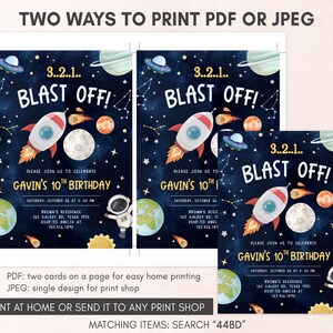 Galaxy Birthday Invitation Template