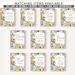Editable A Little Wild One Baby Shower Due Date Calendar, Jungle Safari Baby Shower Calendar, Greenery Safari Animals Baby Shower Game, 0601 image 3