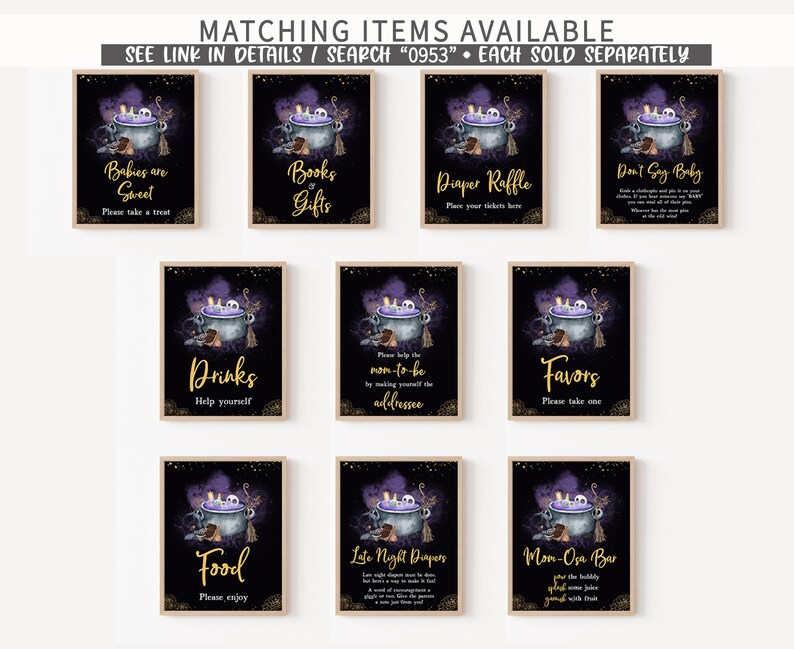 Gold Gothic Baby is Brewing Signs