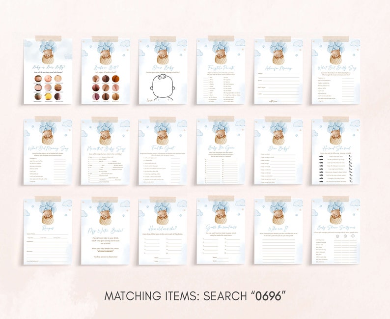a bunch of cards with a bear on them