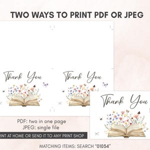 Chapter Baby Shower Thank you Card