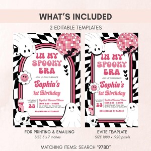a pink and black birthday party with a ghost theme