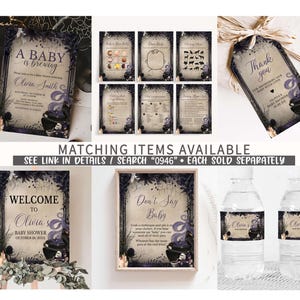 Gothic Halloween Baby Printable Templates