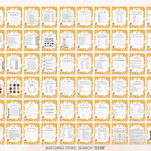 Peut inclure: Un ensemble de 36 cartes de jeu de baby shower imprimables sur le th&egrave;me des abeilles et des rayons de miel. Les cartes pr&eacute;sentent divers jeux tels que "Devinez la nourriture pour b&eacute;b&eacute;", "Qui conna&icirc;t le mieux maman" et "Baby Bingo".