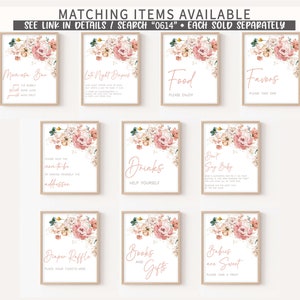 Editable Baby in Bloom Baby Shower Invitation Bundle, Spring Floral Baby Shower Invite Set, Wildflower Spring Baby Shower Invitation, 0614 image 9