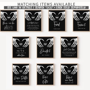 Editable Halloween Baby Shower Due Date Calendar, Gothic Baby Shower Calendar A Little Boo Skull Birthday Prediction Printable Template 0430 image 3