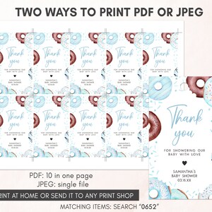 two ways to print a thank card for a baby shower