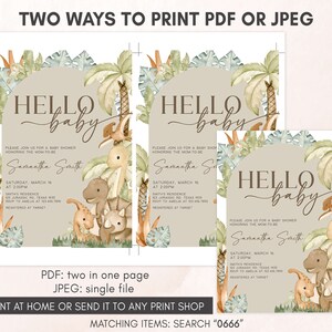 two ways to print a baby elephant baby shower