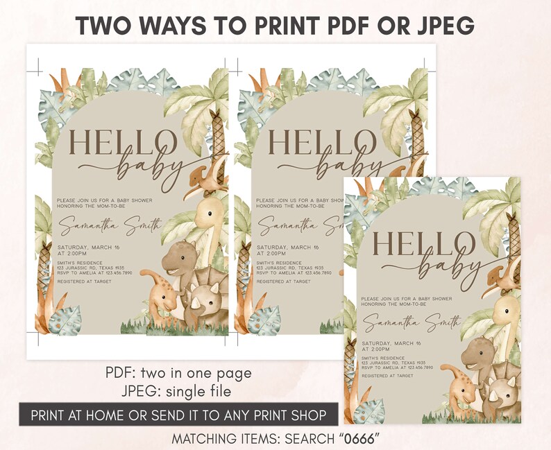 two ways to print a baby elephant baby shower