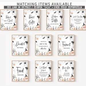 Editable Halloween Baby Shower Due Date Calendar, Gender Neutral A Little Boo Baby Shower Calendar, Spooky Fall Birthday Prediction 0434 image 3