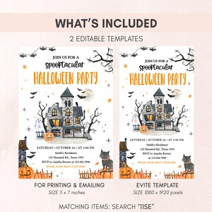 Halloween Party Invitation Set