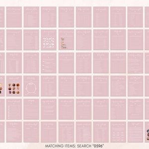 a pink poster with a bunch of buttons on it