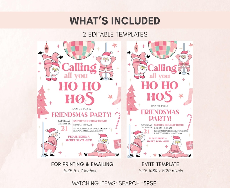 Funny Christmas Invitation Set