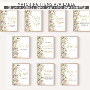 Editable Baby in Bloom Garden Baby Shower Due Date Calendar, Wildflower Spring Baby Shower Calendar, Baby in Bloom Floral Baby Shower, 0685 image 3
