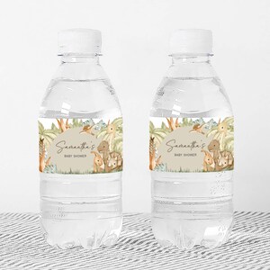 a bottle of water with a label on it