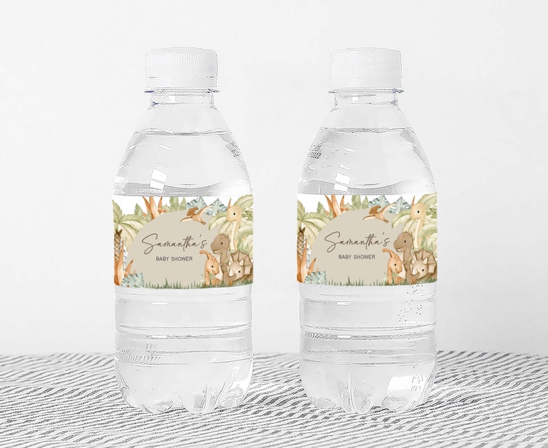 a bottle of water with a label on it