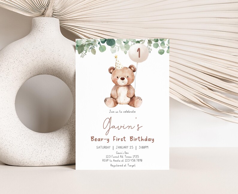 Teddy Bear Birthday Invitation