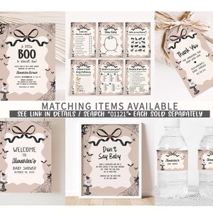 a set of matching items available for a baby shower