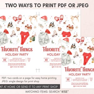 Favorite Things Invitation Template