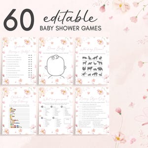 Baby in Bloom Baby Shower Games Bundle
