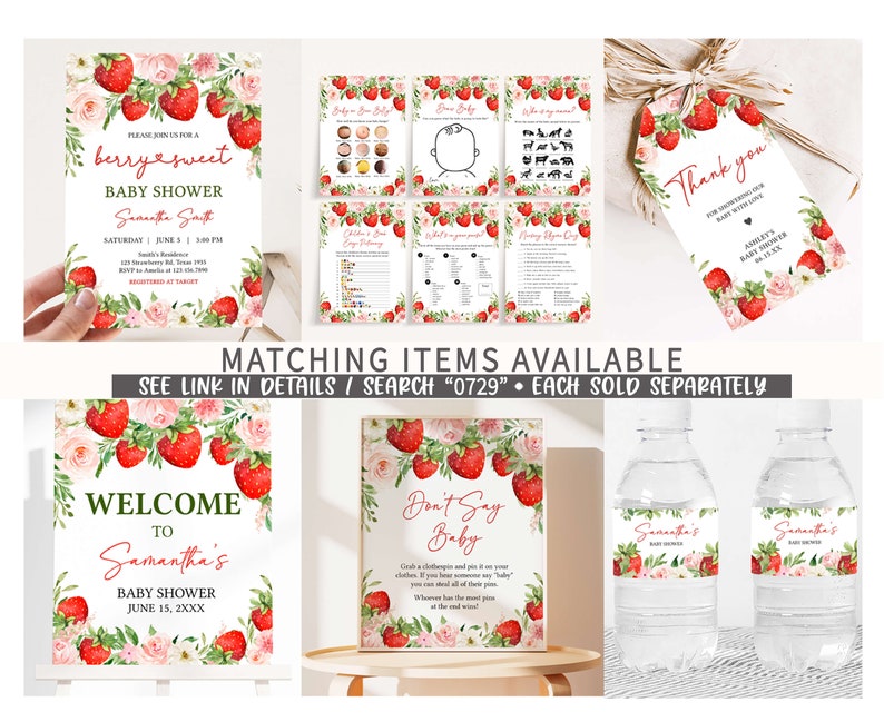 Berry Sweet Printable Templates