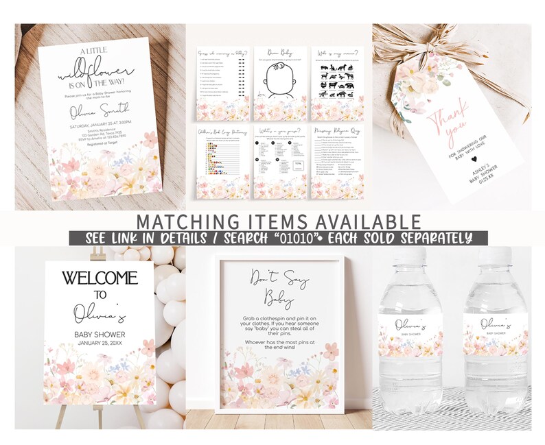 matching items available for a wedding
