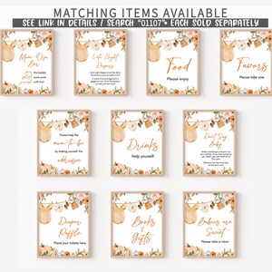 a set of eight matching items for a fall wedding