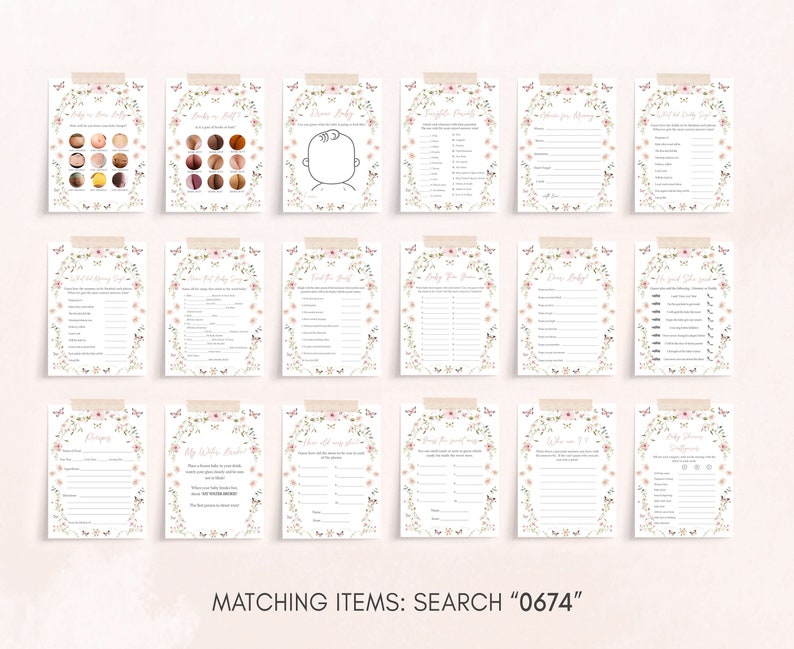 a set of matching items for a wedding