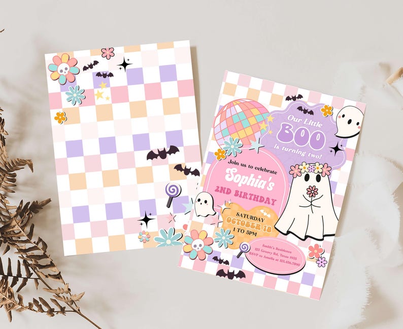 a couple of cards sitting on top of a table
