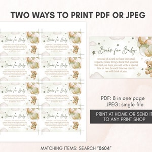 two ways to print a baby shower book