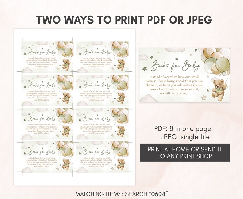 two ways to print a baby shower book