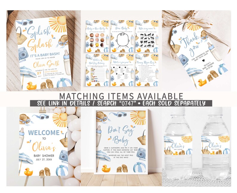 Boy Beach Printable Templates