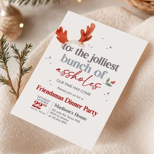 Jolly Friendsmas Christmas Invitation