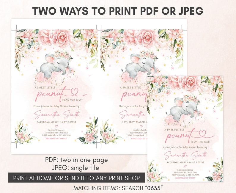 two ways to print for a baby shower