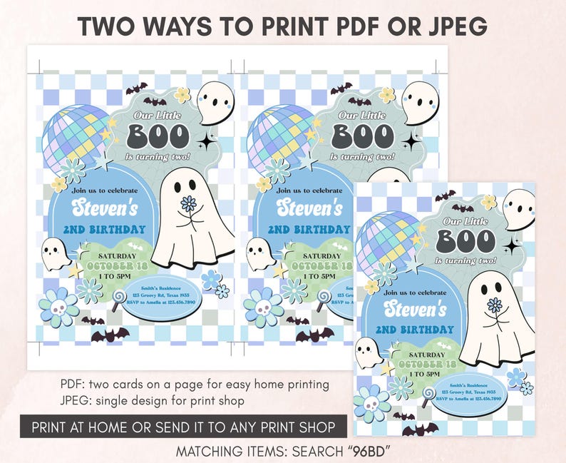 two ways to print for a birthday party
