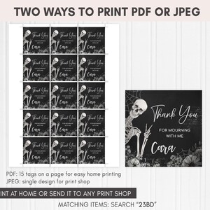 a black and white photo of a thank you card