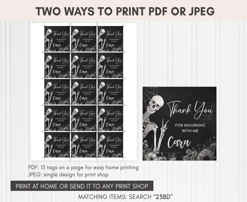 a black and white photo of a thank you card