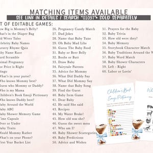 a list of items for a baby shower