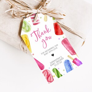 Popsicle Favor Tag