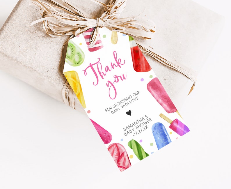 Popsicle Favor Tag