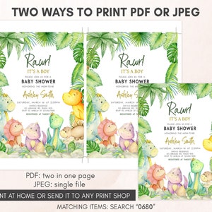 two baby shower cards with bears and plants