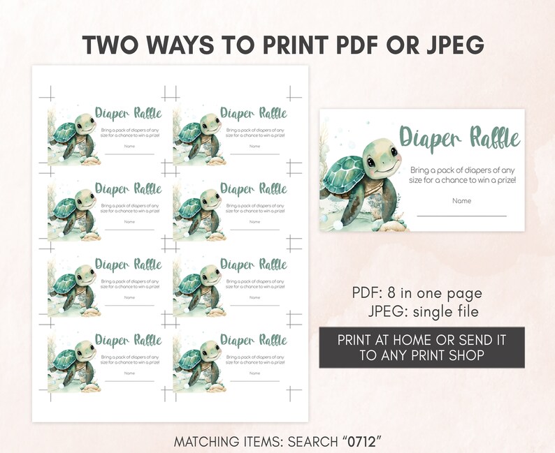 two ways to print a paper for a baby turtle