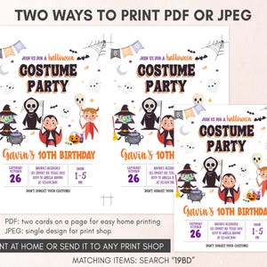 Halloween Birthday Invitation Template