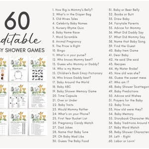 60 Editable Safari Animals Baby Shower Games Bundle, Baby Shower Bingo Game, Old Wives Tales, Baby Shower Game, Baby Shower Games
Baby Shower Bundle, Shower Games, Printable Games, Baby Shower Activity, Fun Baby Shower Game, Baby Predictions