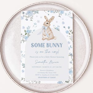 Boy Bunny Invitation
