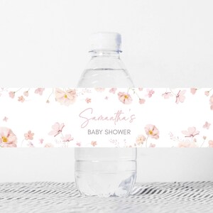 Baby in Bloom Baby Shower Bottle Labels