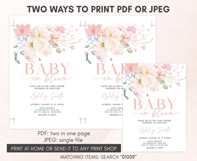 Spring Baby Shower Invitation Template
