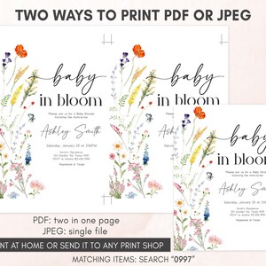 two printable baby in bloom baby in bloom baby in bloom baby in bloom baby