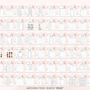 Floral Coquette Baby Shower Game Pack