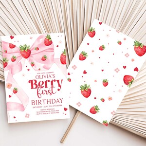 Strawberry Birthday Invite
